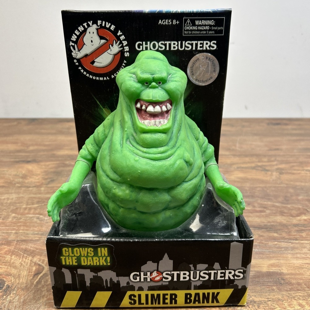 Ghostbusters Slimer Glow In The Dark Coin Bank Diamond Select Exclusive NEW 2009